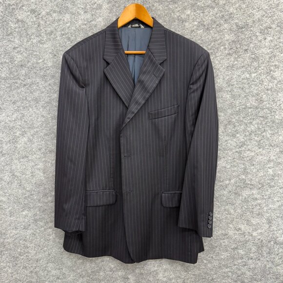 Giorgio Zillioni Blazer Jacket Mens 3 Button Wool Single Breasted Italy Navy 46S